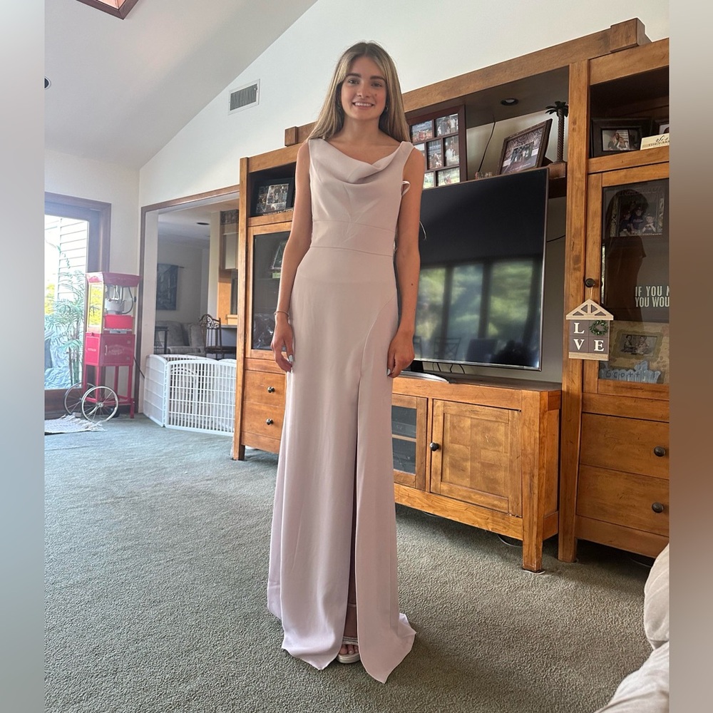 Thread dress 00R taupe wedding, special event, long